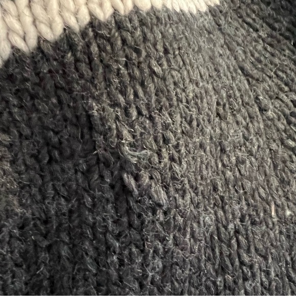 J. Jill Wool Knit Poncho Gray White One Size Boho - Picture 8 of 8